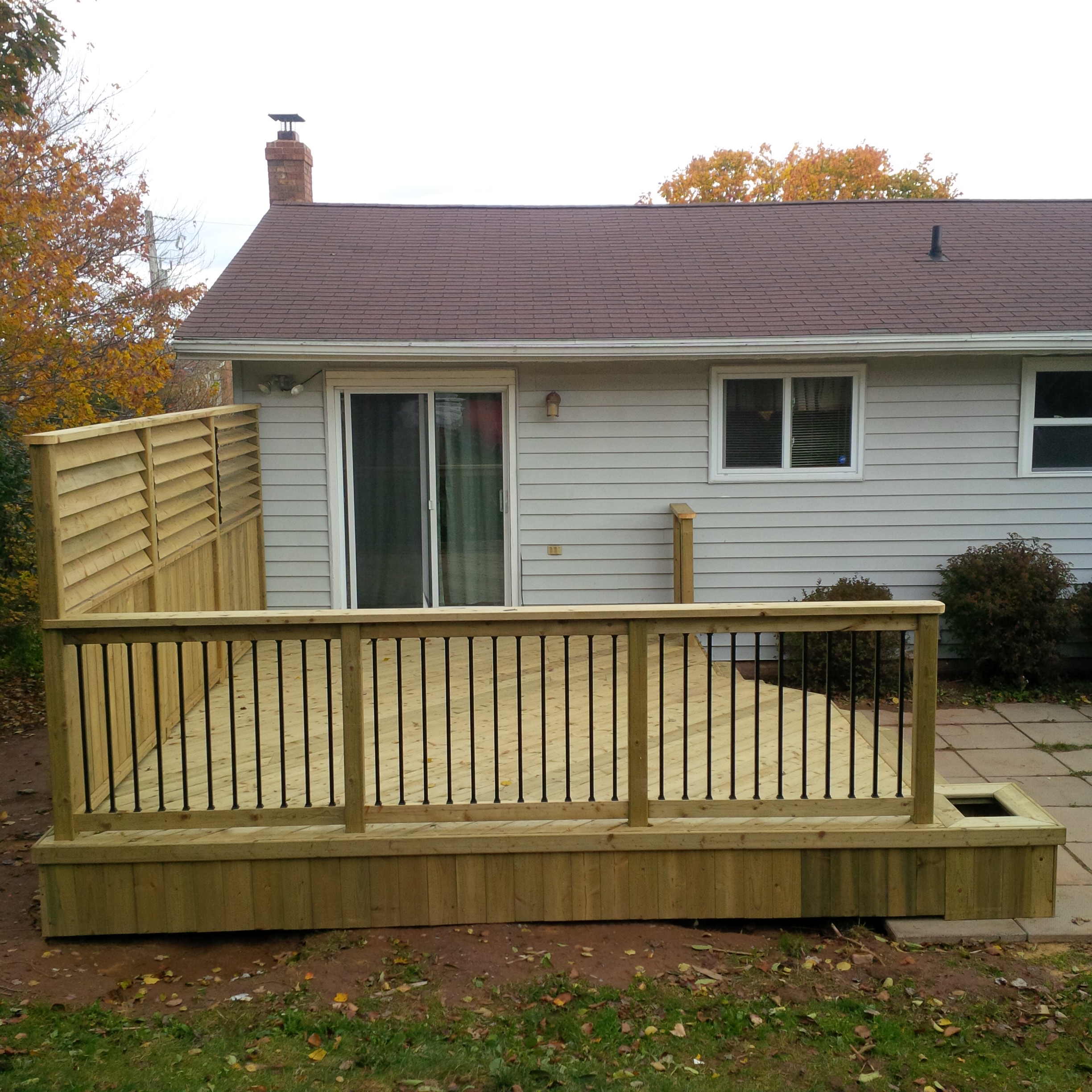 Pressure Treated Deck with Decorative Louvers | Halifax Decks